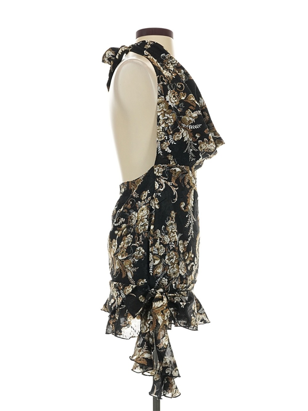 12th Tribe Sofia Black Floral Mini Dress - Size S - Picture 10 of 16